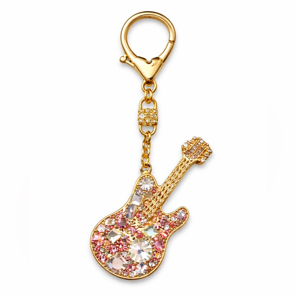 Rhinestone Guitar Key Chain/Bag Charm